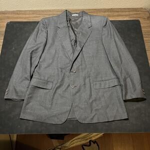Brioni Blazer Mens 46 Gray 100% Wool Made in Italy Two Button Double Vent EU 56